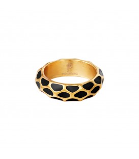 goudkleurige ring met zwart giraf patroon (16)