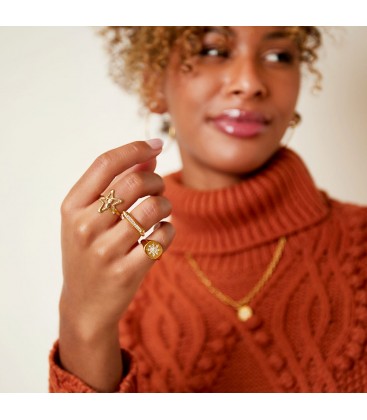 Zilverkleurige ring met grote ster van zirkoonsteentjes (16)