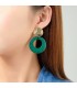 Trendy Groene Oorclips met Goudaccent - Must-have Accessoire