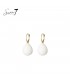 Elegante Witte Oorhangers met Cat Eye Steen - Bestel Nu