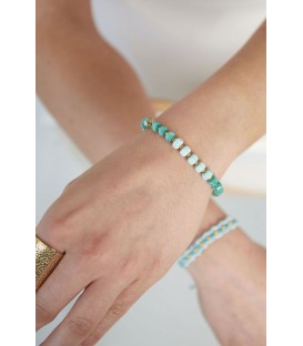 Mint groene armband met natuurstenen kralen