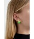 Groene strikjes studs oorbellen - Elegant en stijlvol