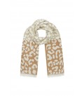 Beige warme winter sjaal met een mooie print