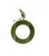 Groene oorclips met glas steentjes